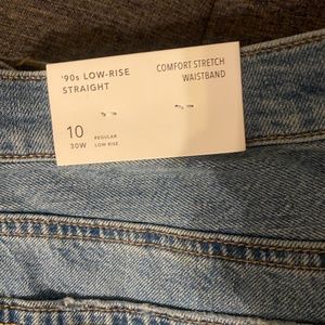 NWT American Eagle AE 90’s Low-Rise Straight Jeans  Sz10